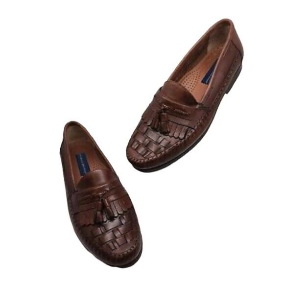 Giorgio Brutini Mens Brown Leather Loafers with Tassels - Picture 4 of 6
